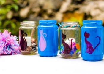 DIY Candle Holders Using Recycled Jars