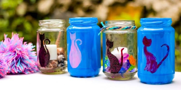 DIY Candle Holders Using Recycled Jars