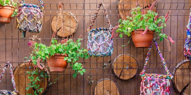 Turn Old T-Shirts Into Cute Plant Hangers