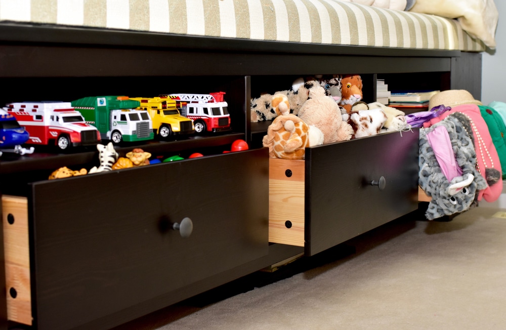 toy storage shelves