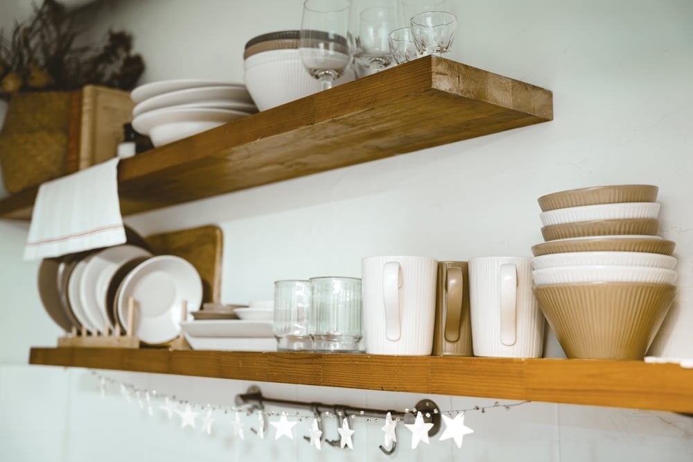 install floating shelves