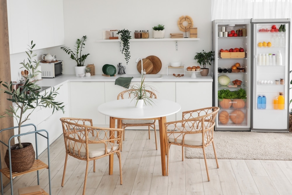 organize open shelving