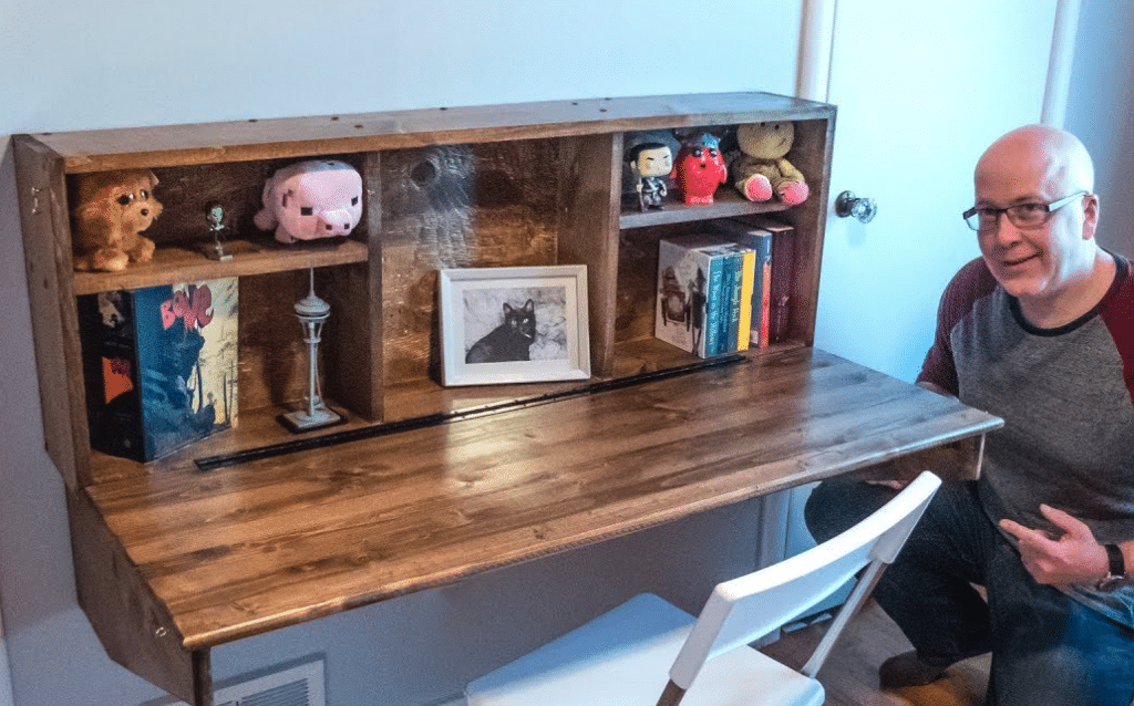 DIY fold down desk
