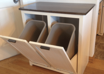 Create a DIY Hidden Trash Bin Cabinet to Hide Ugly Cans
