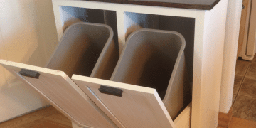 Create a DIY Hidden Trash Bin Cabinet to Hide Ugly Cans