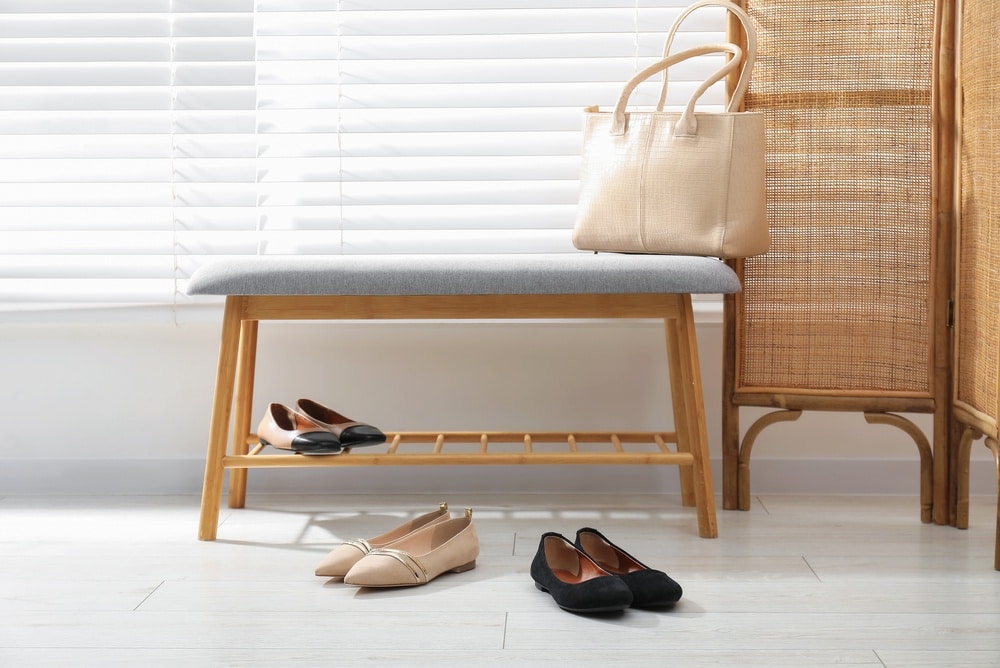 DIY shoe storage bench